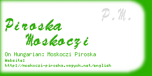 piroska moskoczi business card